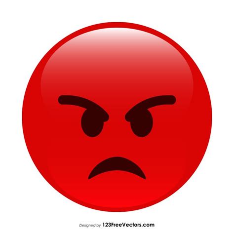 Red Angry Emoticon Angry Emoticon Angry Emoji Emoticon