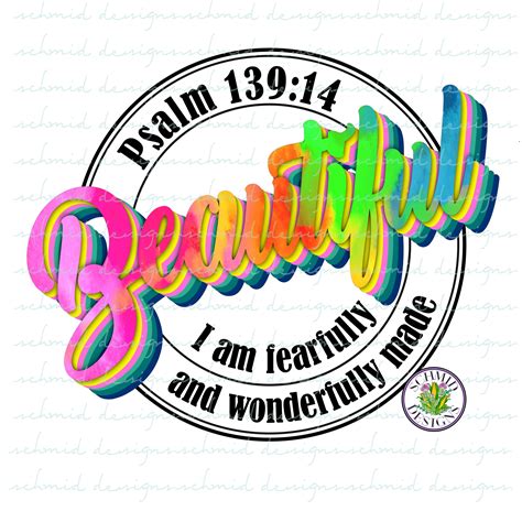 Psalm 13914 I Am Fearfully And Wonderfully Made Beautiful Etsy