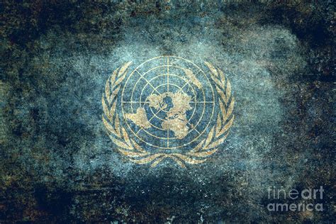 The United Nations Flag Vintage Version Digital Art By Bruce Stanfield
