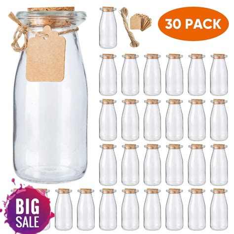 200ml 7oz Clear Glass Favor Jar With Cork Lids Pudding Jars With Cork