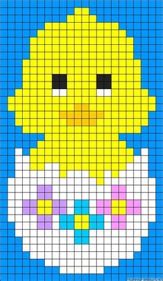 Sur le thème pixel art paques, erine a publié le 2017/07 des ressources axées sur pixel art paques pour répondre à vos recherches. poussin-fleur.png (474×500) Easter pixel art - chick with ...