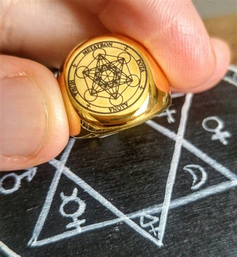 Archangel Metatron Sigil Ring Witchcraft Amulet Alchemy Etsy