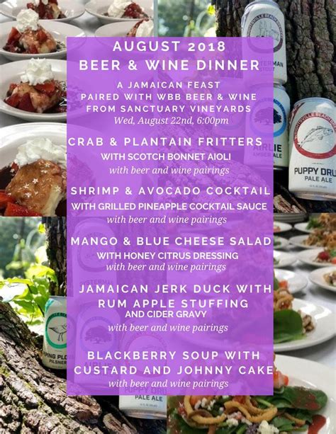 Fayetteville north carolina united states 28314: August Beer and Wine Dinner - A Jamaican Themed Evening ...