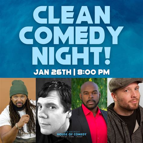 Tickets For Clean Comedy Night In Detroit From Showclix