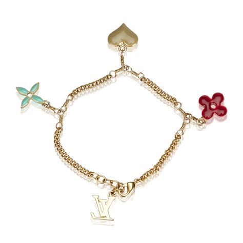 Louis Vuitton Gold Bracelet With Charms