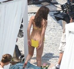 Dakota Johnson Wearing A Bikini On The Set Of Fifty Shades Freed In