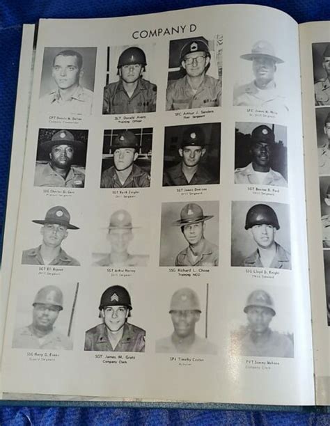 1969 Ft Benning Georgia Army Training Center Yearbook Company D 7th Bn