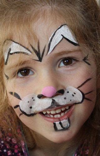 How to use a face paint brush: DIY Rabbit Face Paint | Face painting, Bunny face paint