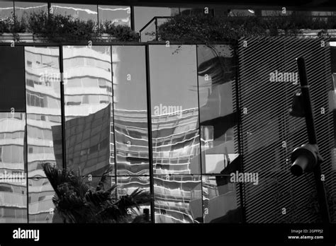 Modern Building Detail Reflectionson Glass Windows Stock Photo Alamy