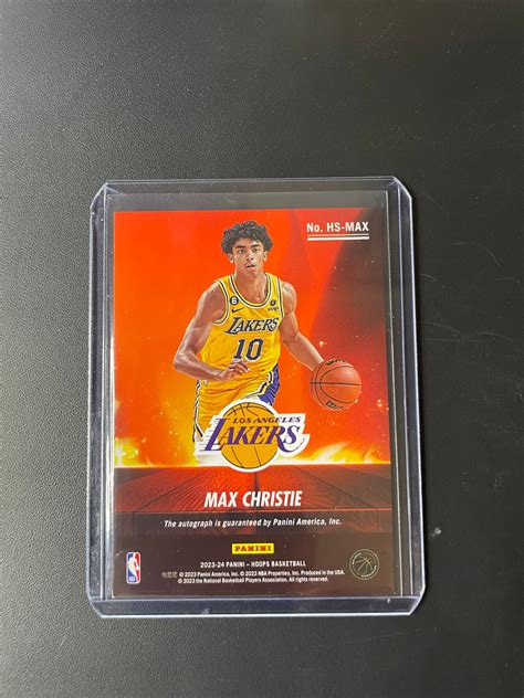 202324 Hoops 31 Max Christie Los Angeles Lakers Hot Signatures