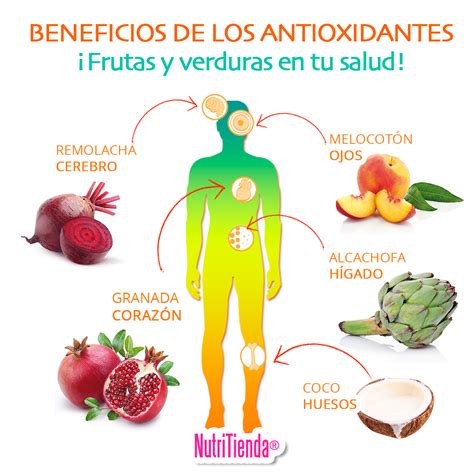 determinados alimentos como las frutas y verduras contienen antioxidantes que te benefician