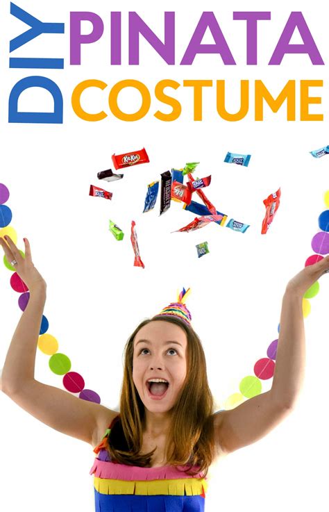 I unrolled enough streamer to cover the front part of the dress when it was on and cut the. DIY Piñata Costume - A Little Craft In Your DayA Little Craft In Your Day