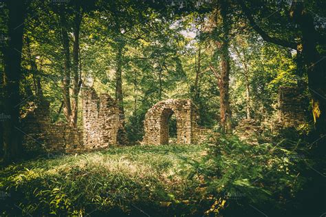 Ruins In The Forest High Quality Architecture Stock Photos ~ Creative