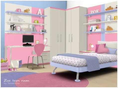 Sims 4 Ccs The Best Zoe Teen Room Furniture By Severinka