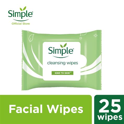 Simple Cleansing Facial Wipes 25s Shopee Malaysia