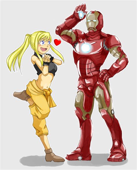 Akasi Chakasi19 Iron Man Tony Stark Winry Rockbell Fullmetal
