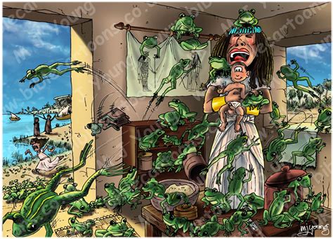 Bible Cartoons Exodus 08 The Ten Plagues Of Egypt The Plague Of Frogs