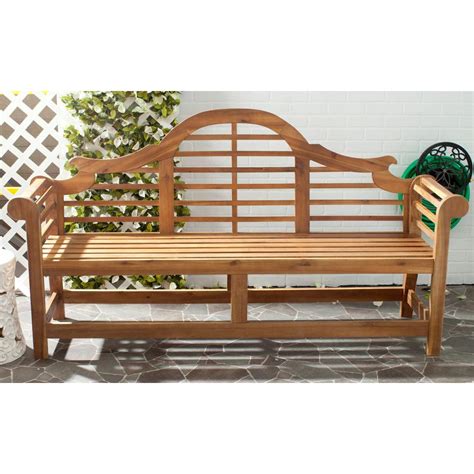 An outdoor bench is an excellent addition to any landscape or garden project. Safavieh Khara Natural Patio Bench-PAT6705B - The Home Depot
