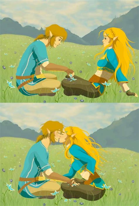 Link And Zelda Qui S Embrassent Princesse Dr La Sérénité Link Zelda Link And Zelda Kiss Legend