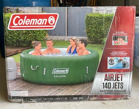 Coleman Saluspa Person Inflatable Outdoor Spa Jacuzzi Bubble Massage