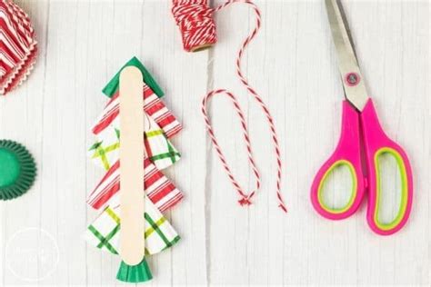 Easy Cupcake Liner Christmas Tree Ornament Craft Mombrite