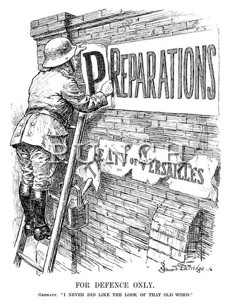Political Cartoon Of Treaty Of Versailles Describes How Germans Forced