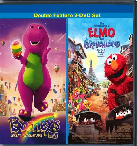 Barney And Elmo Movies Double Feature 2 Dvd Set By Nbtitanic On