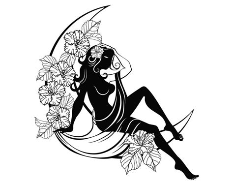 Pin Up Girl Retro Woman Svg Black Silhouette Sitting On Etsy