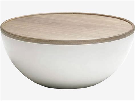 Bowl Coffee Table Ø90 Veneer White Pigmentet Oak Lacquered Bolia