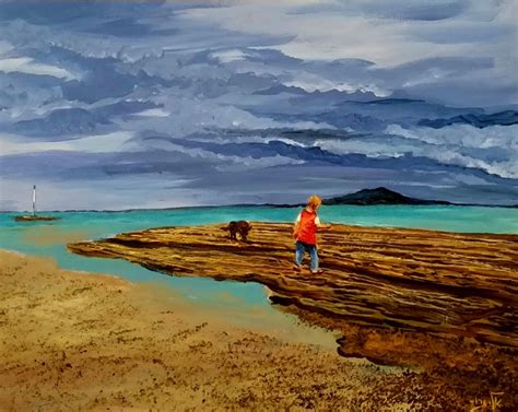 The Child Is Wandering Acrylic Painting By Eli Gross