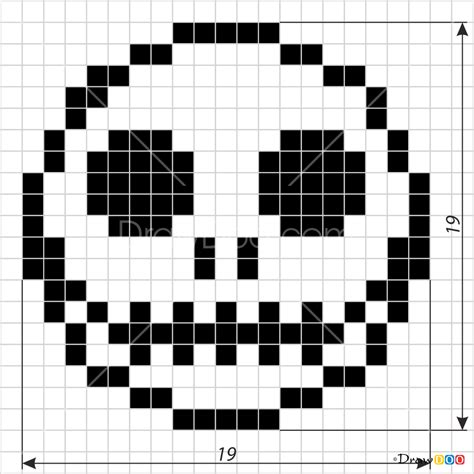 How To Draw Jack Skellington Pixel Cartoons