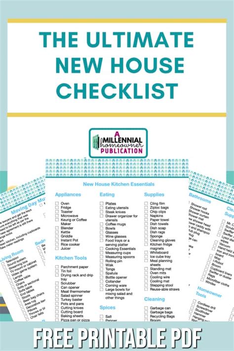 Upload or take a photo of the item you wish you to sell. The Only New House Checklist You Need (All 229 Essential ...