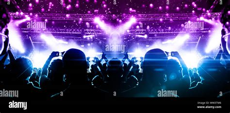 Colourful Concert Arena During A Music Festival Stock Photo Alamy