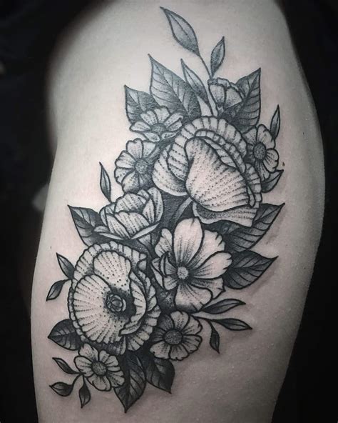 Blackwork Flowers Tattoo Slave To The Needle