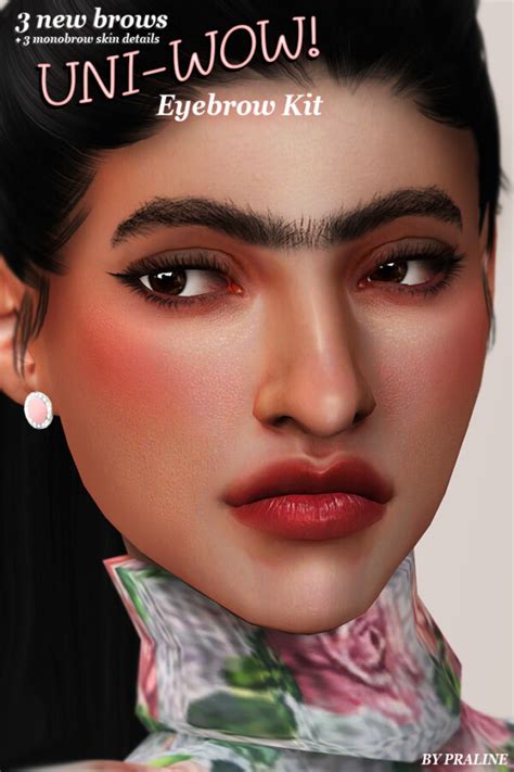 Praline Sims Uni Wow Eyebrow Kit • Sims 4 Downloads