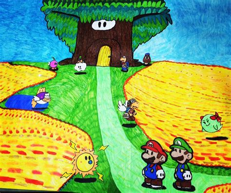 I Drew A Poster Based On Paper Mario 64 I Mostly Used Sharpies And