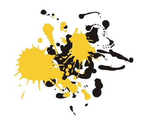 Yellow Black Ink Splat Vector Background Welovesolo