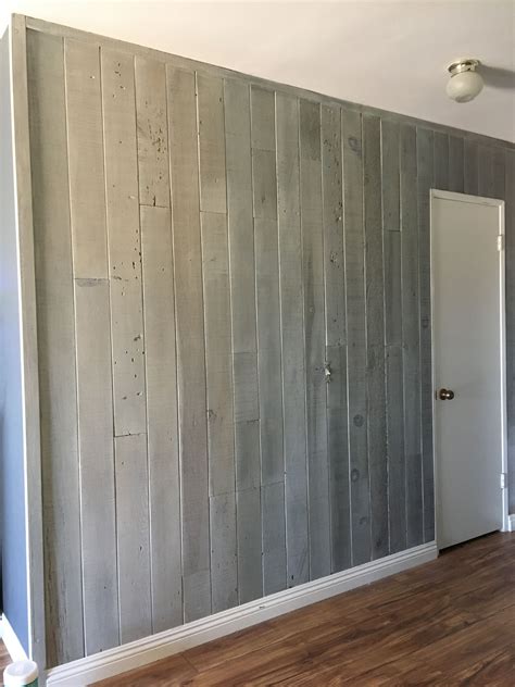 Wood Wall Stained Classic Grey Wipe With Cloth After Staining Each