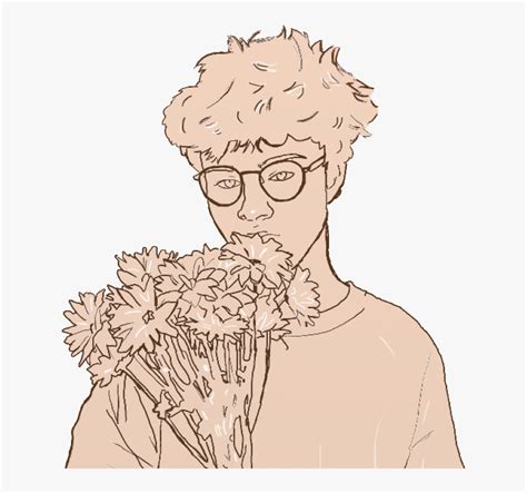 Flowers Boy And Art Image Aesthetic Tumblr Boy Drawing