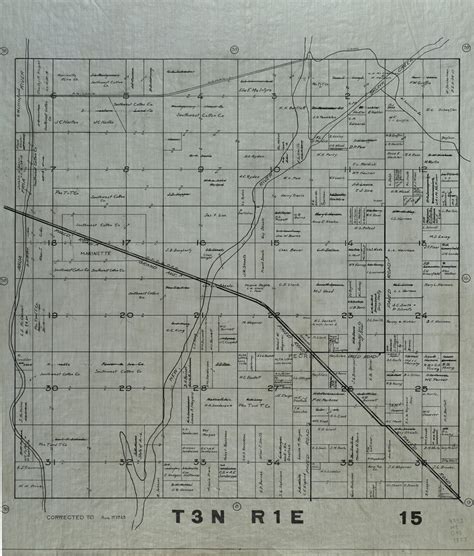 1923 Maricopa County Arizona Land Ownership Plat Map T3n R1e Arizona
