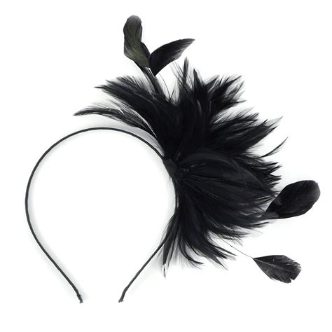 Black Feather Headband For Special Event Prom And Weddings Feather
