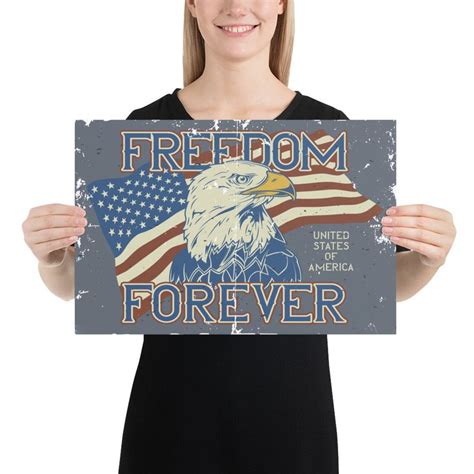 Freedom Forever Usa Poster Freedom Poster United States Poster Usa
