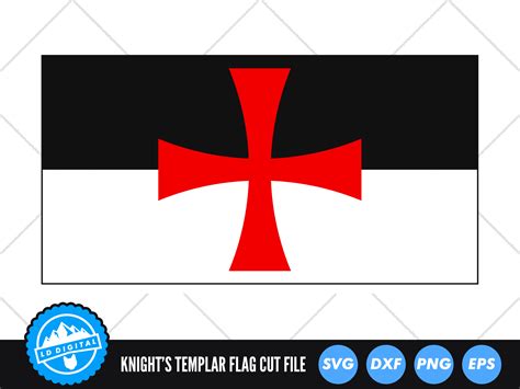 Knights Templar Flag Svg Knights Svg Graphic By Lddigital · Creative