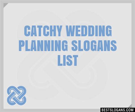Catchy Wedding Planning Slogans Generator Phrases Taglines