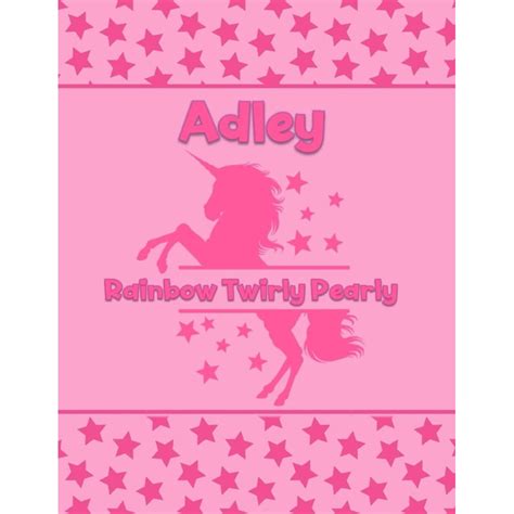 Adley Rainbow Twirly Pearly Personalized Draw And Write