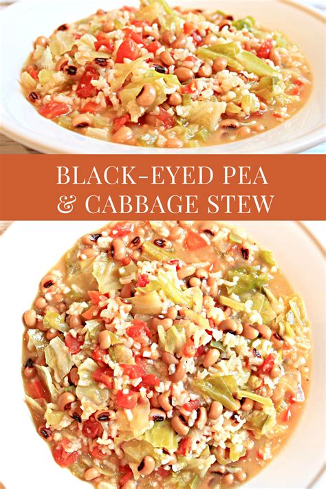 Black Eyed Pea And Cabbage Stew ~ Vegan Recipe ~ This Wife Cooks