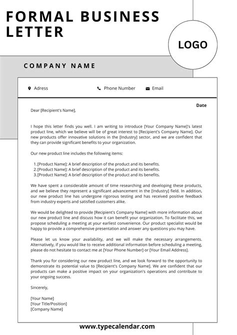 Free Printable Formal Business Letter Templates Pdf Word Example
