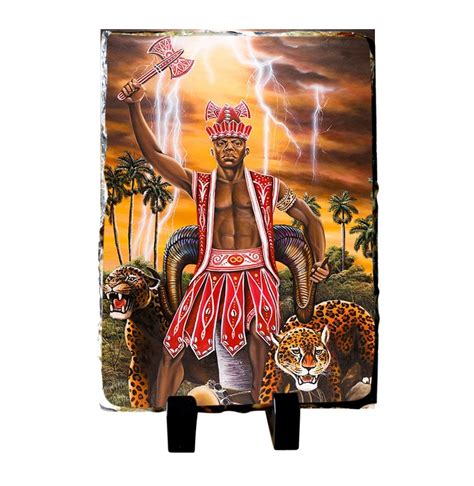 Xango Chango Shango Santeria Deidades Yoruba Lucumi Placa De Etsy