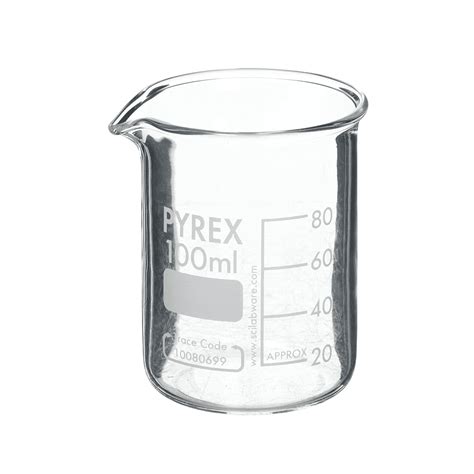 Pyrex Low Form Griffin 25ml Clear Borosilicate Glass Beaker 1000 11m Scilabware