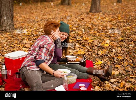 having romantic picnic in forest fotos und bildmaterial in hoher auflösung alamy